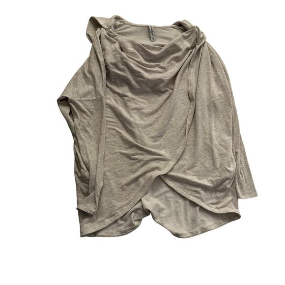 Athleta Purana Wrap Long Sleeve Sweater Top Size XL Travel Athleisure Soft - Picture 3 of 8